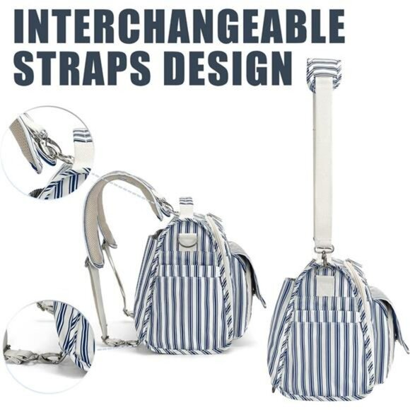 Large Diaper Bag Tote Baby Travel Bag with Stroller Straps Bottle Pockets - Picture 4 of 7